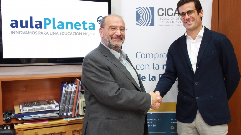 aulaPlaneta firma un acuerdo de colaboración con CICAE, la Asociación de Colegios Privados e Independientes