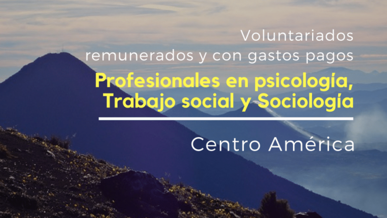 Voluntariado remunerado para profesionales en psicología, sociología y trabajo social.