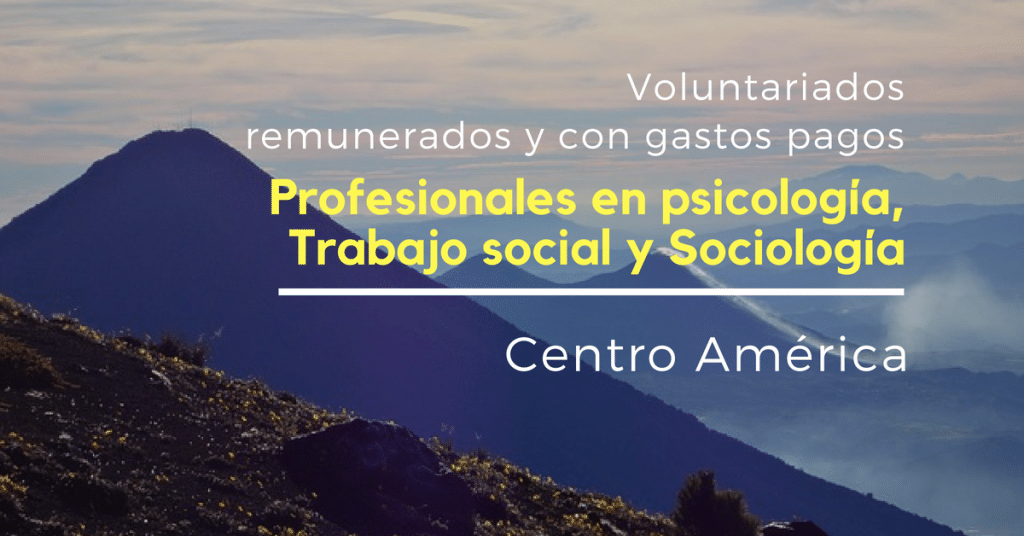 Voluntariado remunerado para profesionales en psicología, sociología y trabajo social.