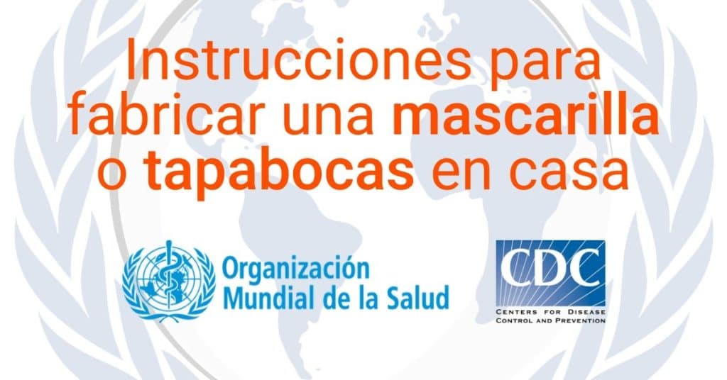 Instrucciones para fraguar tu mascarilla o tapabocas en casa.
