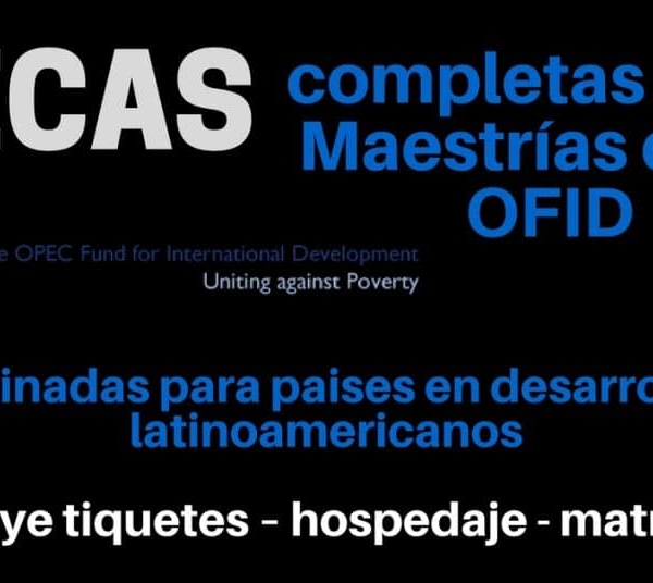 Becas completas de OFID para estudiantes de países en vías de avance